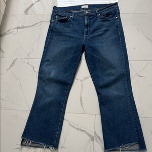 MOTHER Women's Dark Blue Flare Jeans